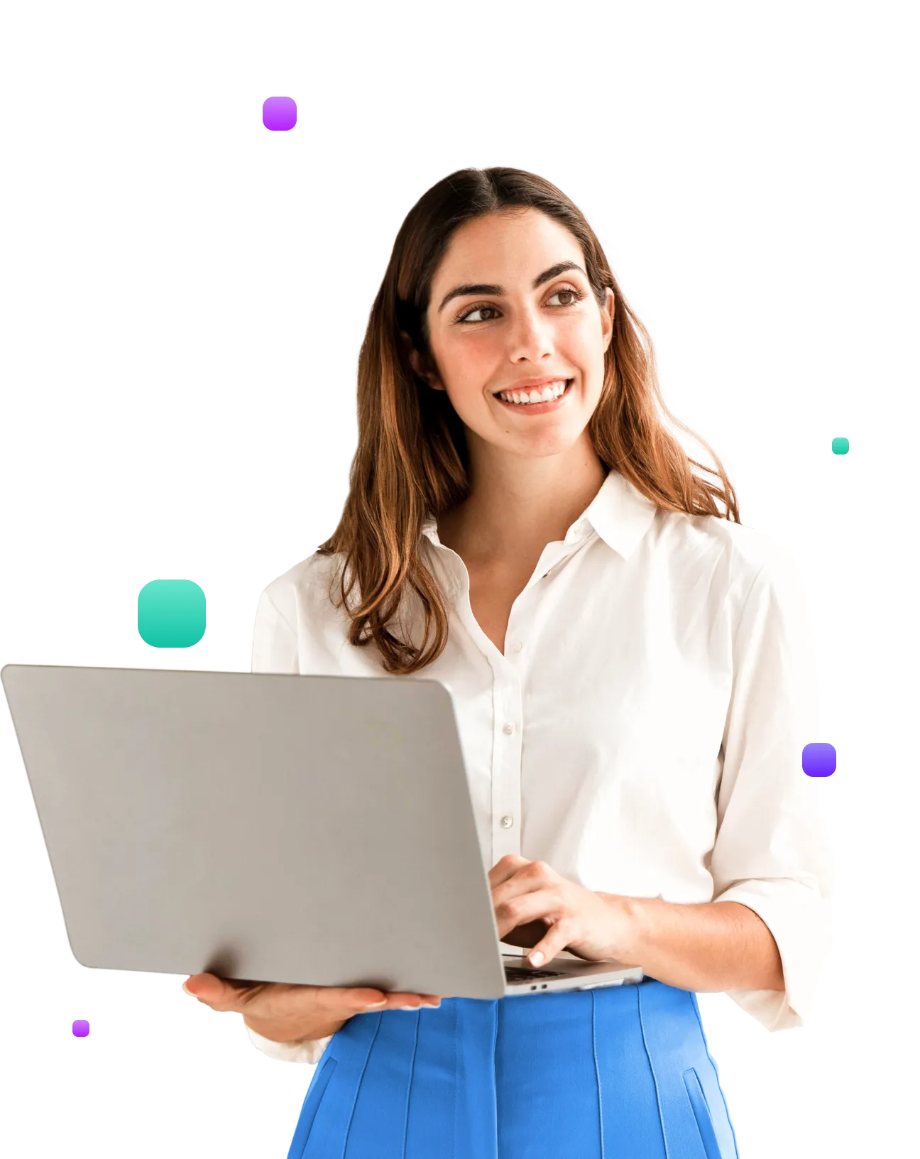 Student smiling confidently